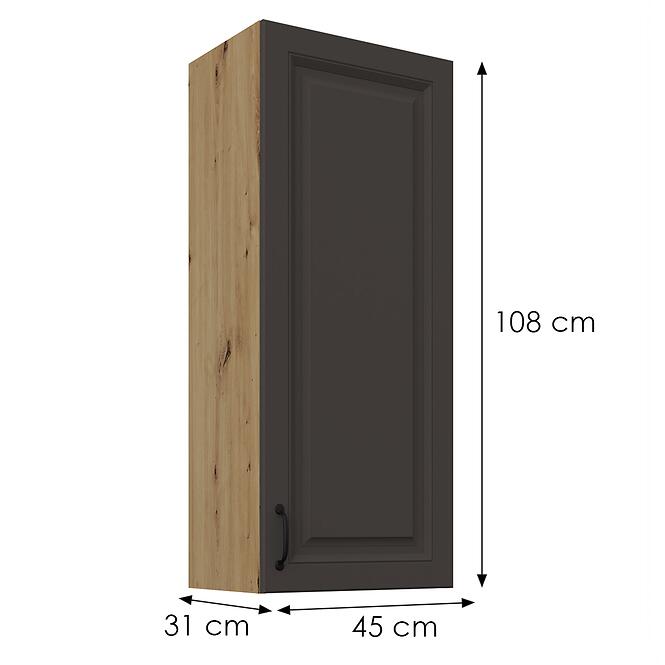Konyhaszekrény Stilo grafit matt/artisan 45G-108 1F,3