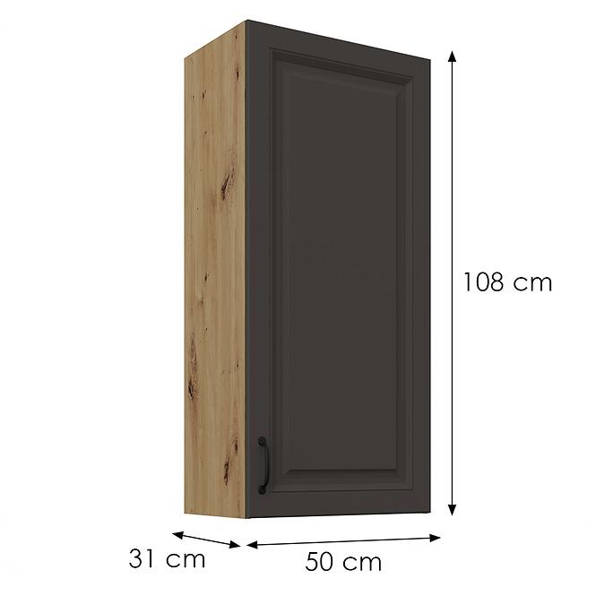 Konyhaszekrény Stilo grafit matt/artisan 50G-108 1F