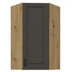 Konyhaszekrény Stilo grafit matt/artisan 60x60 GN-108 1F (45°)