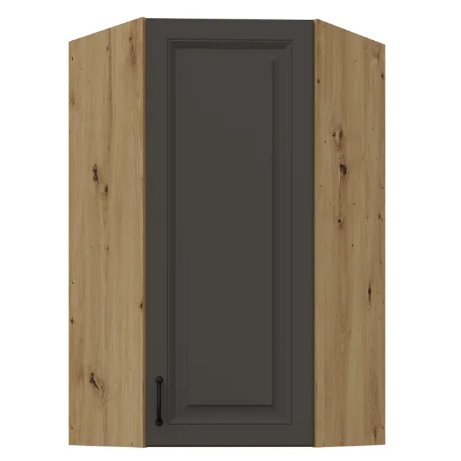 Konyhaszekrény Stilo grafit matt/artisan 60x60 GN-108 1F (45°)