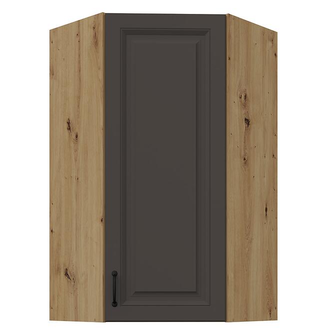 Konyhaszekrény Stilo grafit matt/artisan 60x60 GN-108 1F (45°)