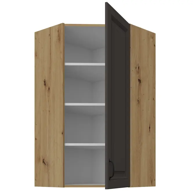 Konyhaszekrény Stilo grafit matt/artisan 60x60 GN-108 1F (45°)