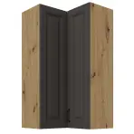 Konyhaszekrény Stilo grafit matt/artisan 60x60 GN-108 2F (90°)