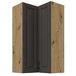 Konyhaszekrény Stilo grafit matt/artisan 60x60 GN-108 2F (90°)