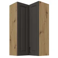Konyhaszekrény Stilo grafit matt/artisan 60x60 GN-108 2F (90°)
