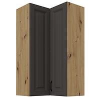 Konyhaszekrény Stilo grafit matt/artisan 60x60 GN-108 2F (90°)