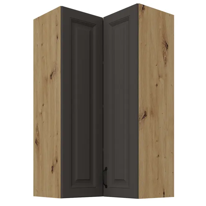 Konyhaszekrény Stilo grafit matt/artisan 60x60 GN-108 2F (90°)