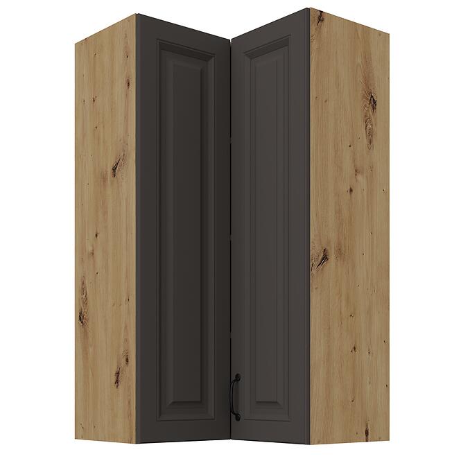 Konyhaszekrény Stilo grafit matt/artisan 60x60 GN-108 2F (90°)