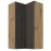 Konyhaszekrény Stilo grafit matt/artisan 60x60 GN-108 2F (90°)