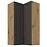 Konyhaszekrény Stilo grafit matt/artisan 60x60 GN-108 2F (90°)