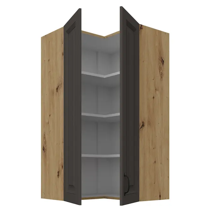 Konyhaszekrény Stilo grafit matt/artisan 60x60 GN-108 2F (90°)