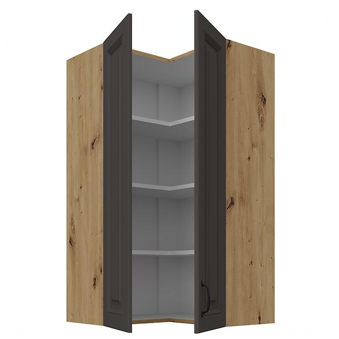 Konyhaszekrény Stilo grafit matt/artisan 60x60 GN-108 2F (90°)