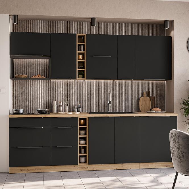 Konyhaszekrény Aria-Bl/Ar Anti Fingerprint 60x60 Gn-108 1f (45°),4