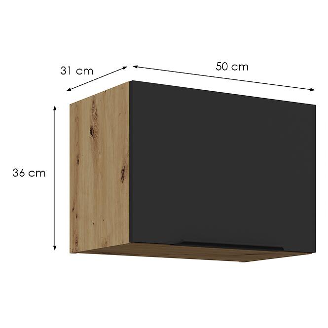 Konyhaszekrény Aria-Bl/Ar Anti Fingerprint 50gu-36 1f,2