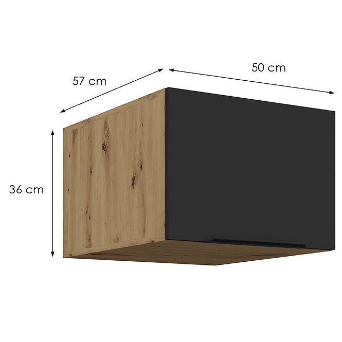Konyhaszekrény Aria-Bl/Ar Anti Fingerprint 50 Nagu-36 1f