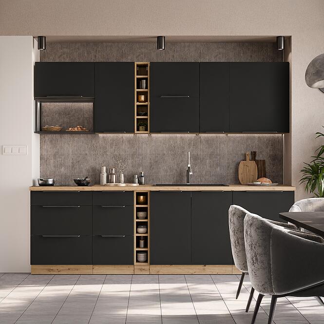 Konyhaszekrény Aria-Bl/Ar Anti Fingerprint 30g-108 1f,5