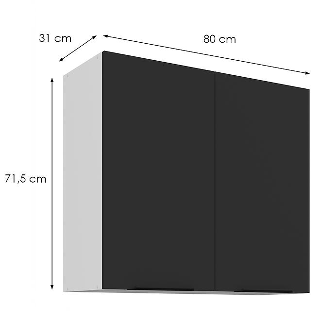 Konyhaszekrény Aria-Bl/Wh Anti Fingerprint 80g-72 2f