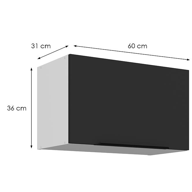 Konyhaszekrény Aria-Bl/Wh Anti Fingerprint 60gu-36 1f