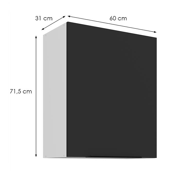 Konyhaszekrény Aria-Bl/Wh Anti Fingerprint 60g-72 1f,2