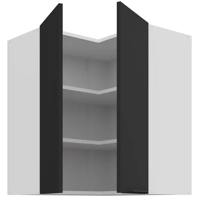Konyhaszekrény Aria-Bl/Wh Anti Fingerprint 60x60 Gn-72 2f (90°)