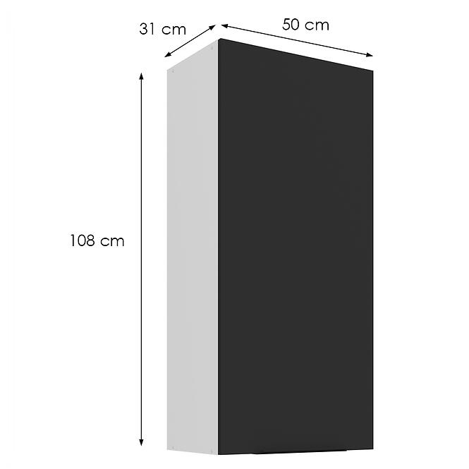 Konyhaszekrény Aria-Bl/Wh Anti Fingerprint 50g-108 1f,2