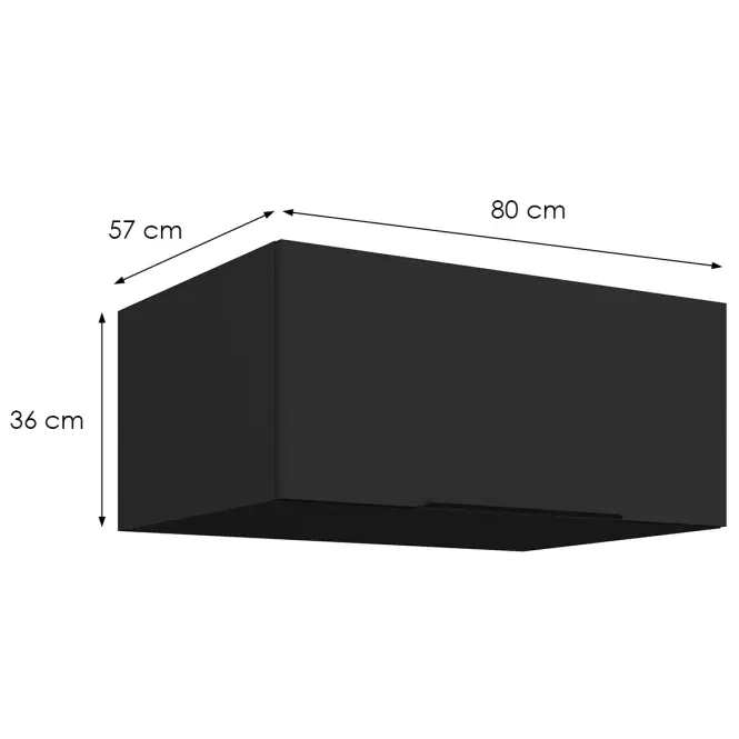 Konyhaszekrény Aria-Bl/Bl Anti Fingerprint 80 Nagu-36 1f