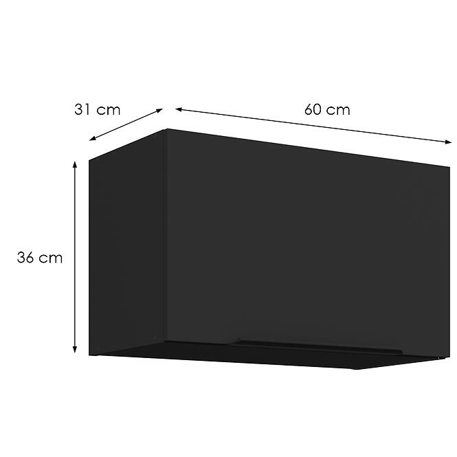 Konyhaszekrény Aria-Bl/Bl Anti Fingerprint 60gu-36 1f,2