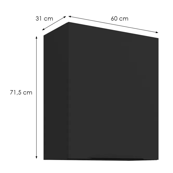 Konyhaszekrény Aria-Bl/Bl Anti Fingerprint 60g-72 1f