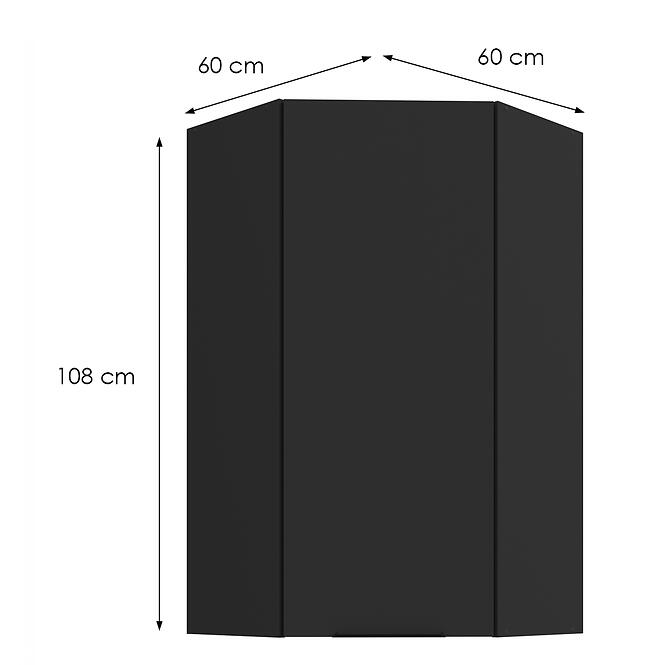 Konyhaszekrény Aria-Bl/Bl Anti Fingerprint 60x60 Gn-108 1f (45°),2