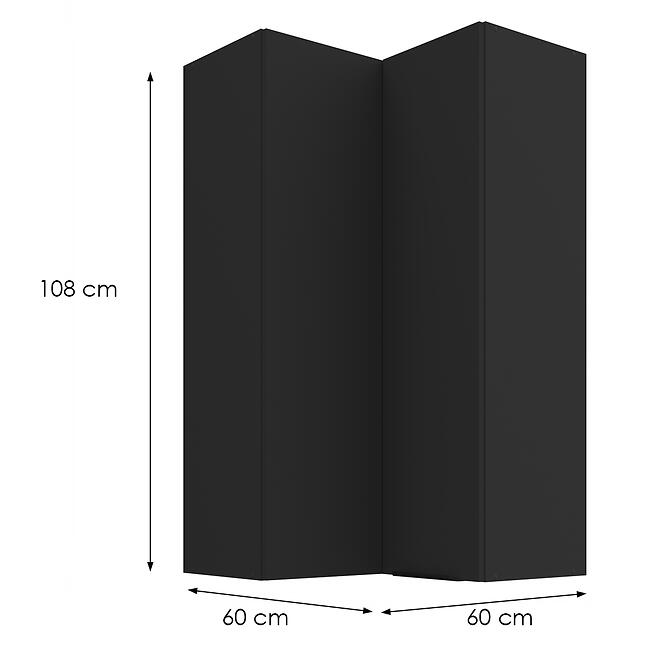 Konyhaszekrény Aria-Bl/Bl Anti Fingerprint 60x60 Gn-108 2f (90°),2