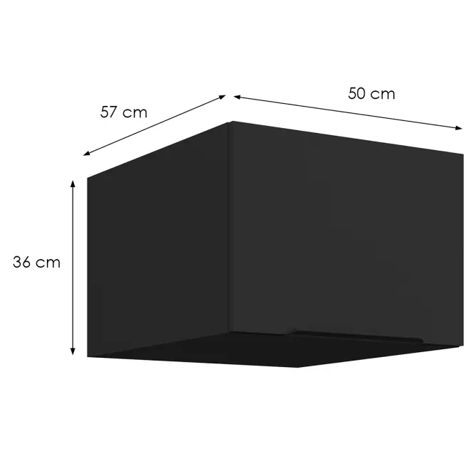 Konyhaszekrény Aria-Bl/Bl Anti Fingerprint 50 Nagu-36 1f
