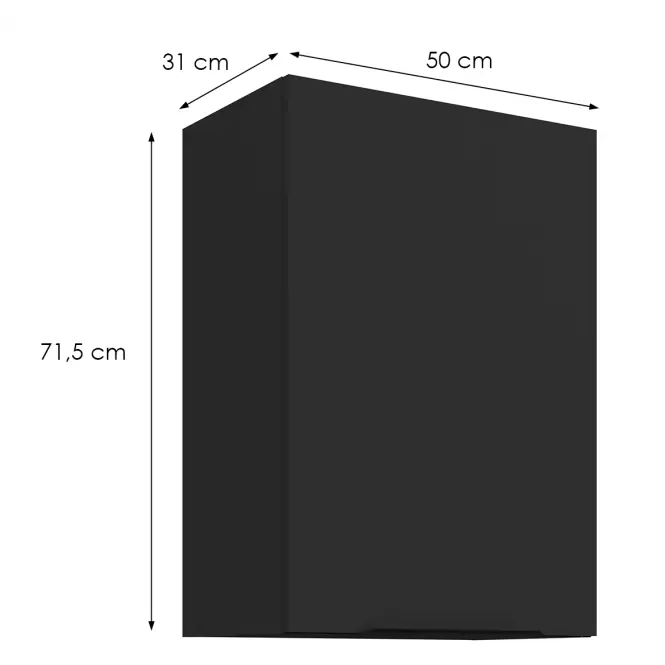 Konyhaszekrény Aria-Bl/Bl Anti Fingerprint 50g-72 1f