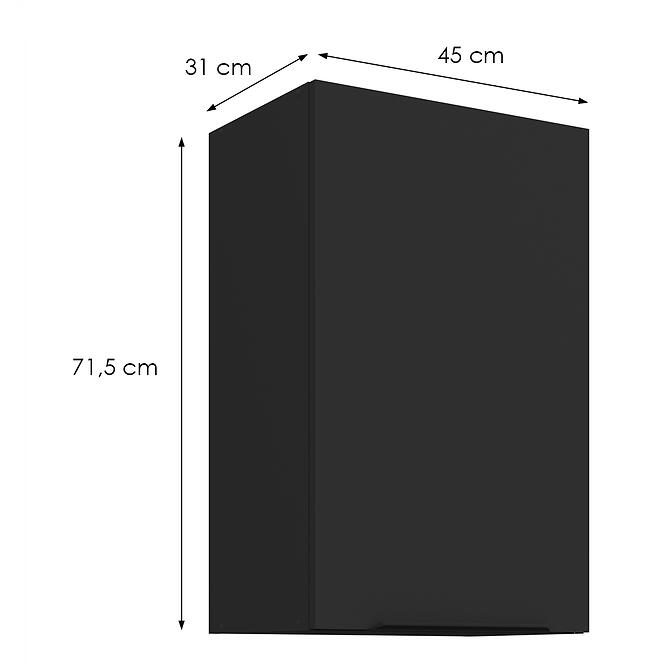 Konyhaszekrény Aria-Bl/Bl Anti Fingerprint 45g-72 1f,2