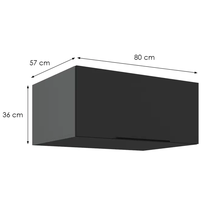 Konyhaszekrény Aria-Bl/Ant Anti Fingerprint 80 Nagu-36 1f