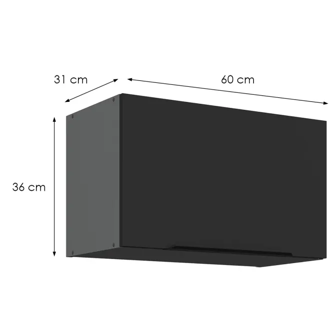 Konyhaszekrény Aria-Bl/Ant Anti Fingerprint 60gu-36 1f