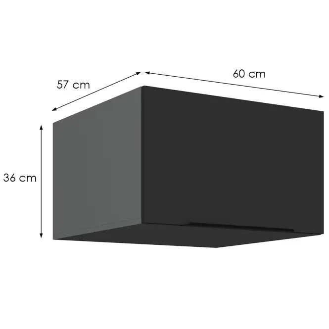 Konyhaszekrény Aria-Bl/Ant Anti Fingerprint 60 Nagu-36 1f