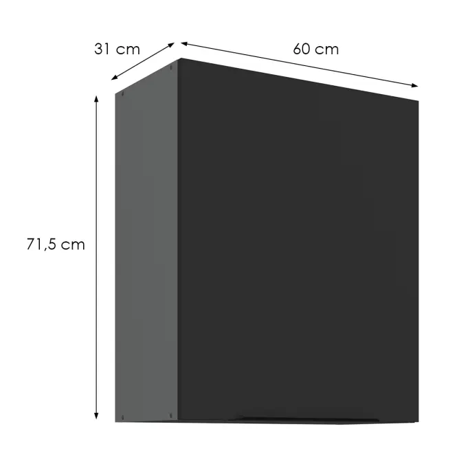 Konyhaszekrény Aria-Bl/Ant Anti Fingerprint 60g-72 1f