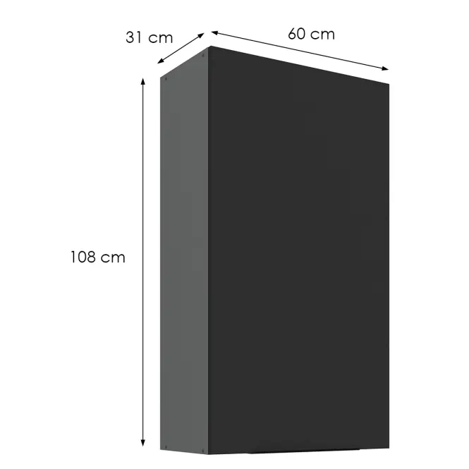 Konyhaszekrény Aria-Bl/Ant Anti Fingerprint 60g-108 1f