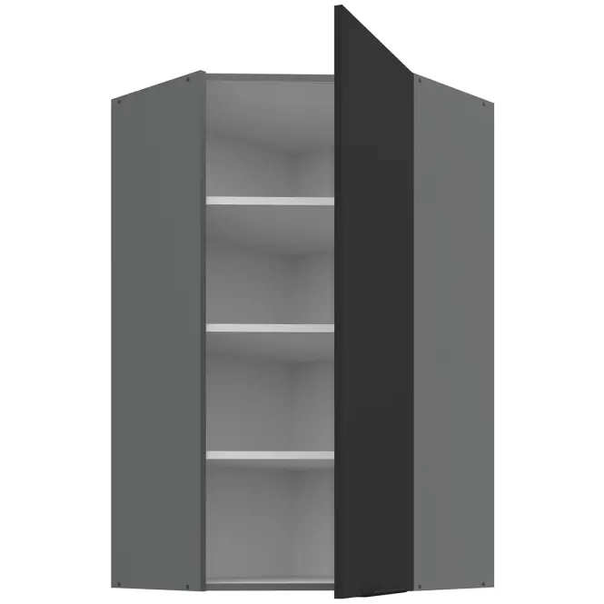 Konyhaszekrény Aria-Bl/Ant Anti Fingerprint 60x60 Gn-108 1f (45°)