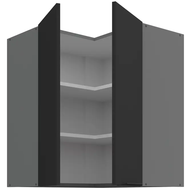 Konyhaszekrény Aria-Bl/Ant Anti Fingerprint 60x60 Gn-72 2f (90°)