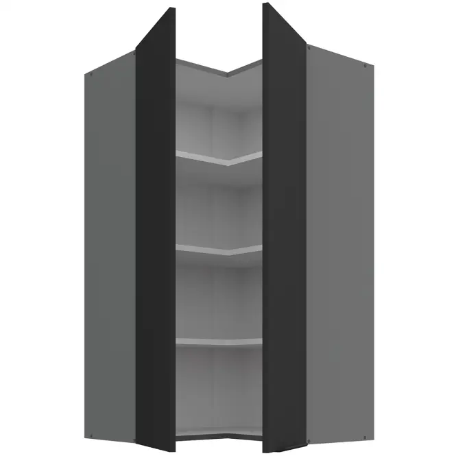 Konyhaszekrény Aria-Bl/Ant Anti Fingerprint 60x60 Gn-108 2f (90°),3