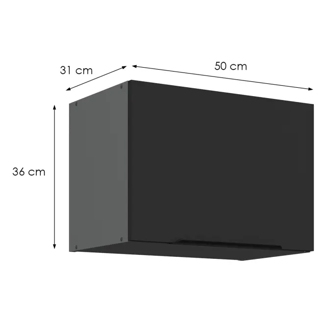 Konyhaszekrény Aria-Bl/Ant Anti Fingerprint 50gu-36 1f,2