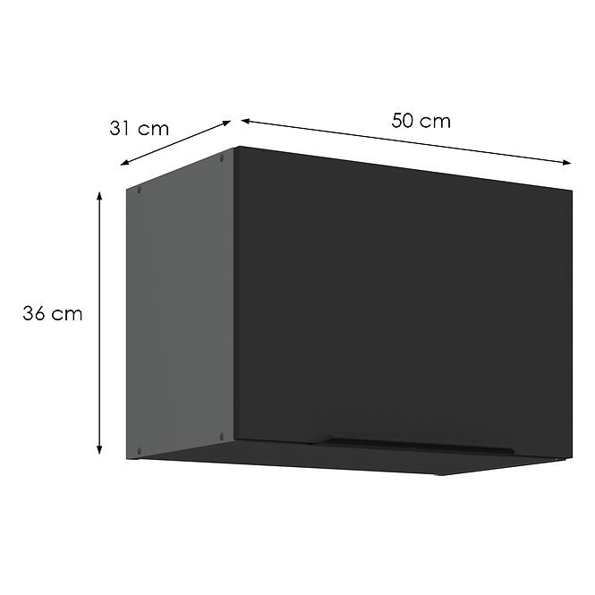 Konyhaszekrény Aria-Bl/Ant Anti Fingerprint 50gu-36 1f,2