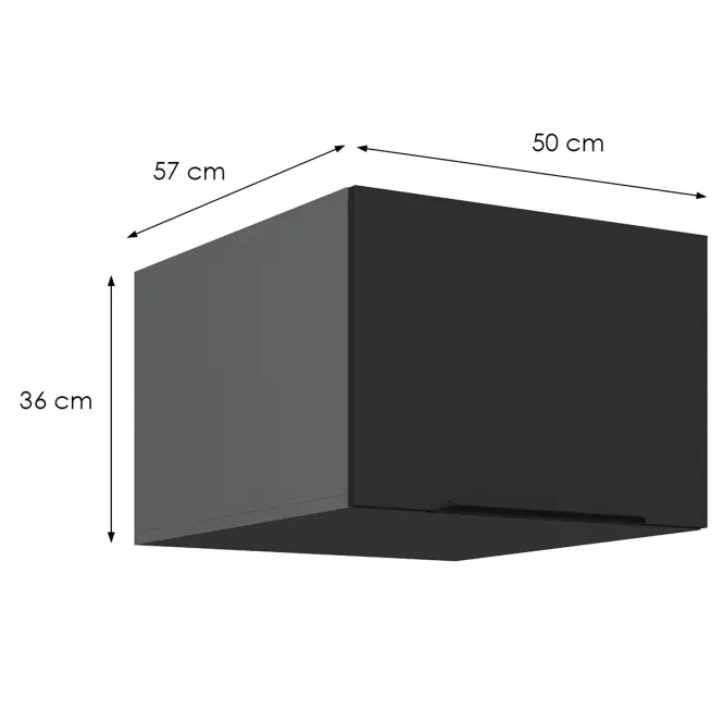 Konyhaszekrény Aria-Bl/Ant Anti Fingerprint 50 Nagu-36 1f