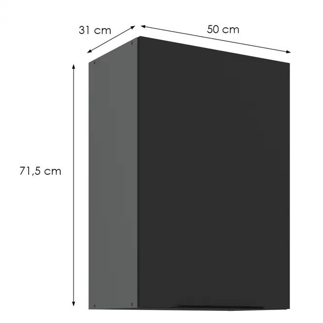 Konyhaszekrény Aria-Bl/Ant Anti Fingerprint 50g-72 1f