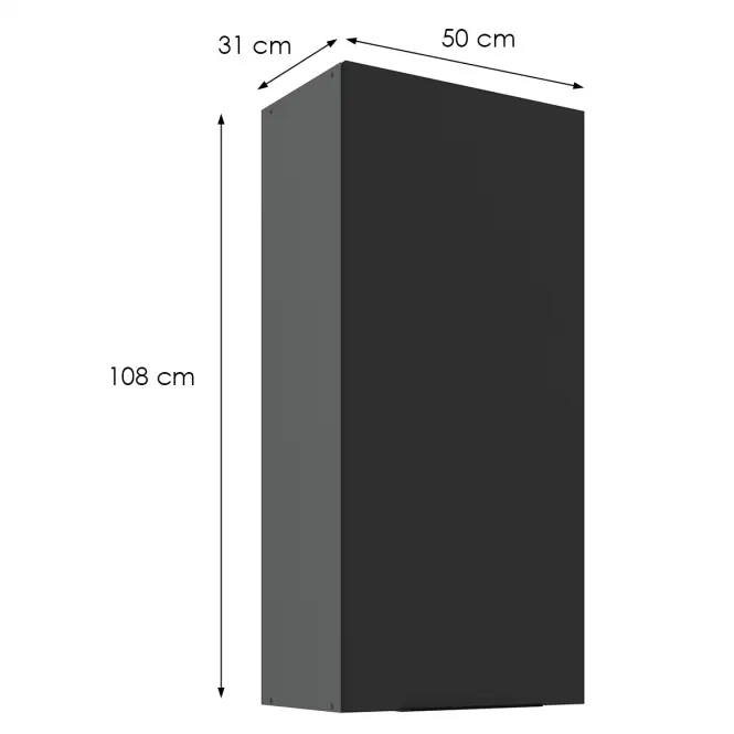 Konyhaszekrény Aria-Bl/Ant Anti Fingerprint 50g-108 1f