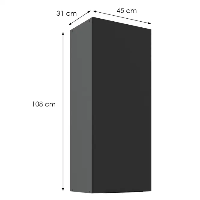 Konyhaszekrény Aria-Bl/Ant Anti Fingerprint 45g-108 1f