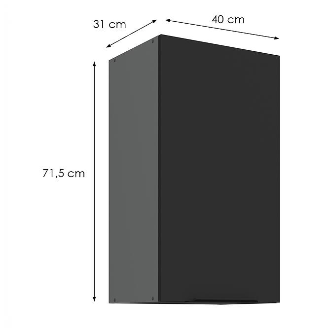 Konyhaszekrény Aria-Bl/Ant Anti Fingerprint 40g-72 1f