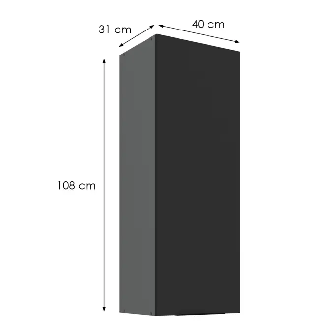 Konyhaszekrény Aria-Bl/Ant Anti Fingerprint 40g-108 1f