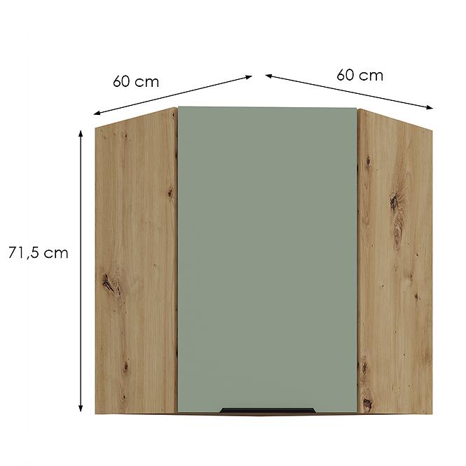 Konyhaszekrény Aria-Sa/Ar Anti Fingerprint 60x60 Gn-72 1f (45°)